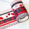 Poppies Red & Black Flowers Valentines Day Washi Tape Set (#W051)